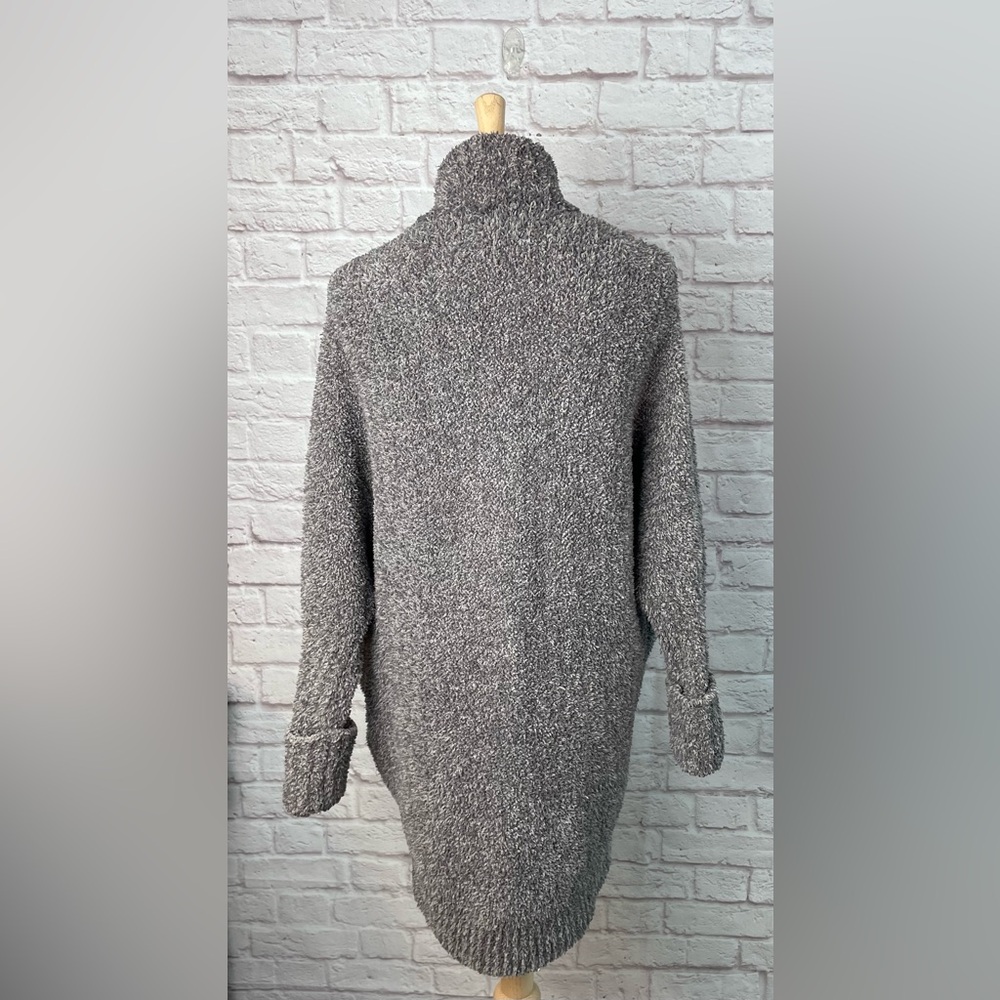 Barefoot Dreams Cozy Chic Knit Cocoon Gray Fuzzy Comfy Cardigan Size S/M - Picture 3 of 6